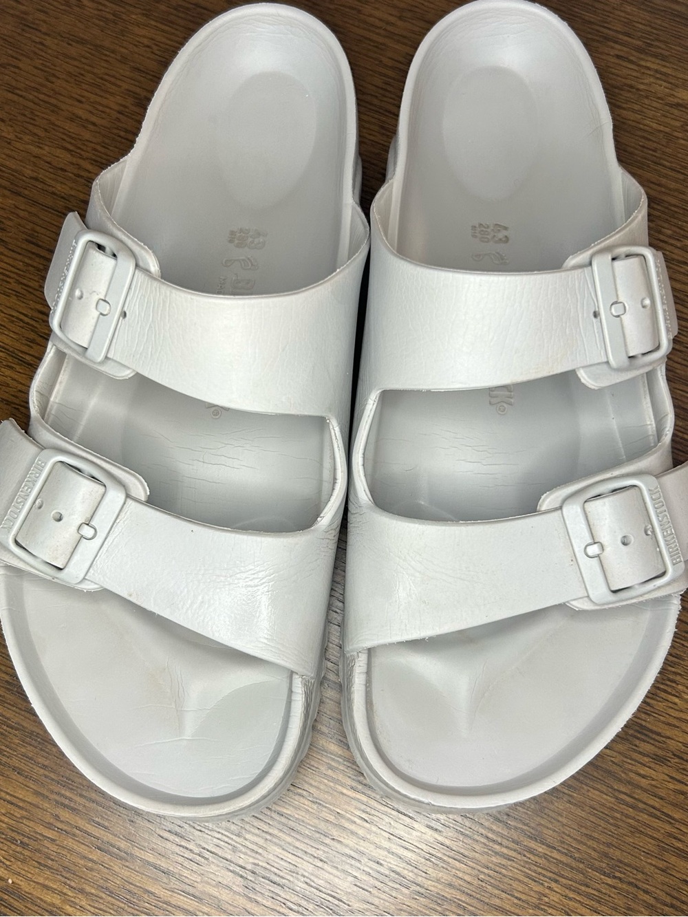 Birkenstock Arizona Essentials EVA Sandals Stone Coin Grey Slide EU 43 Men's 10